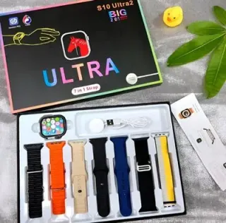 S10 Ultra 2 Smart Watch Titanium Black Orange Blue