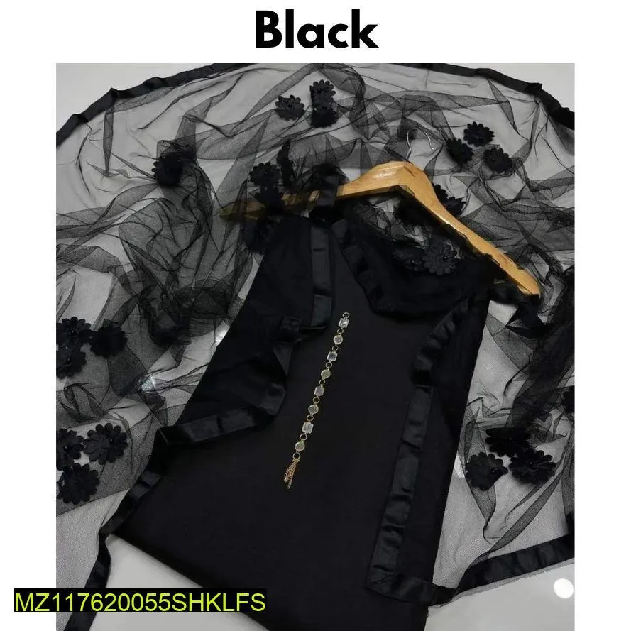 Black Katan Silk Women's 3-Piece Suit Set