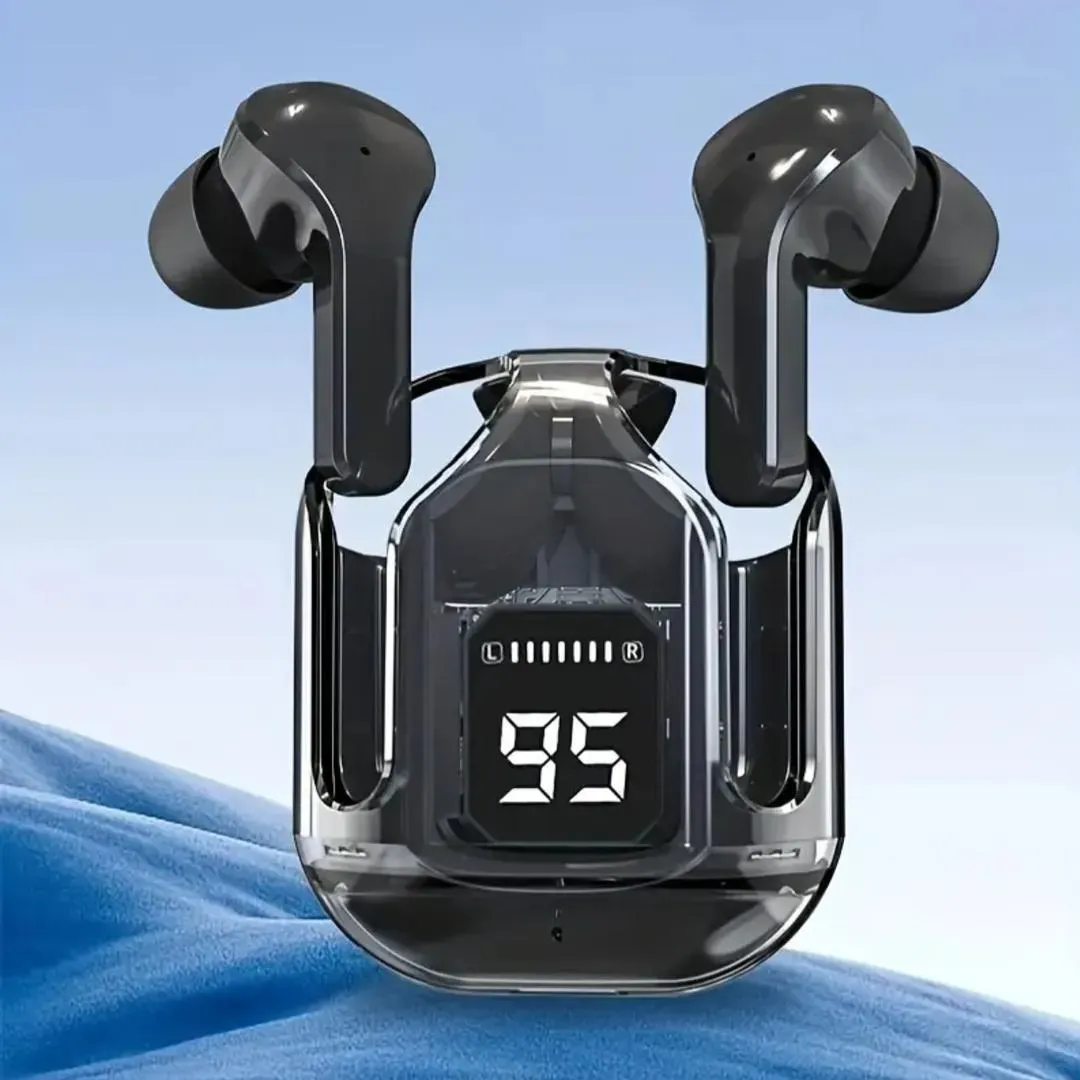 Black A31 Transparent Earbuds - Shopkarlo