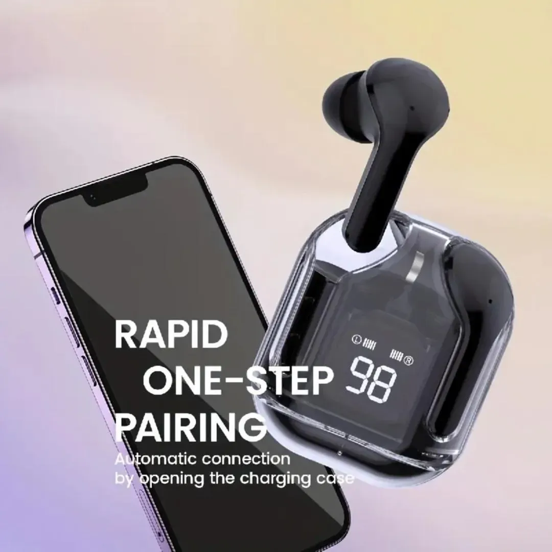 Black A31 Transparent Earbuds - Shopkarlo