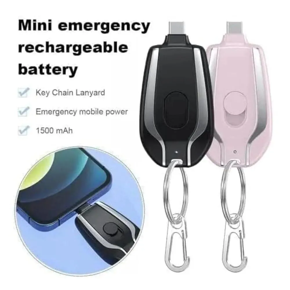 Power Bank Price 900 PKR - Fast Charging Keychain Power Bank Black