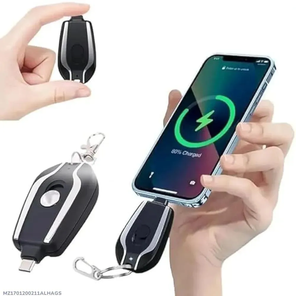 Power Bank Price 900 PKR - Fast Charging Keychain Power Bank Black