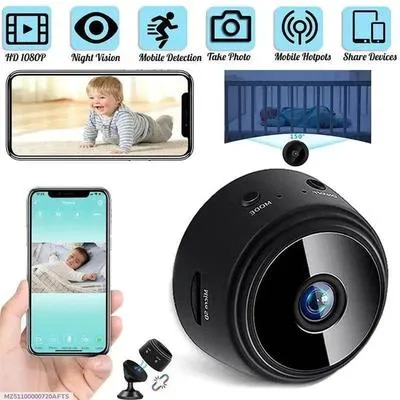 Mini WiFi Camera HD 1080P Night Vision Black