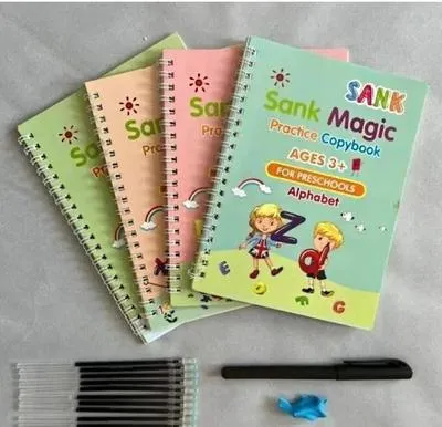 4 Pcs Magic Practice Copybook Set for Kids